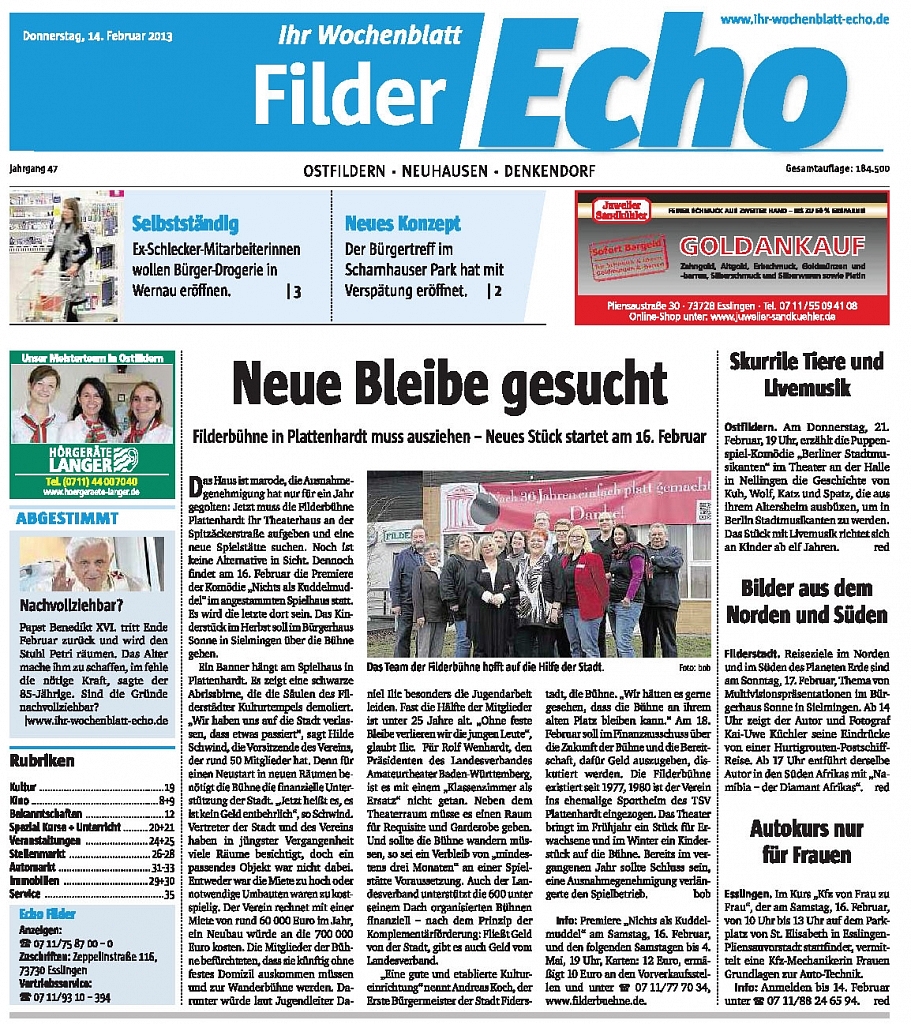 Filderbühne – Ihr Theater in Filderstadt